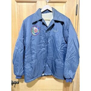 Vintage 70s 80s Volunteer Firemen Jacket Sherpa Lined Colton NY Paul‎ Size XL